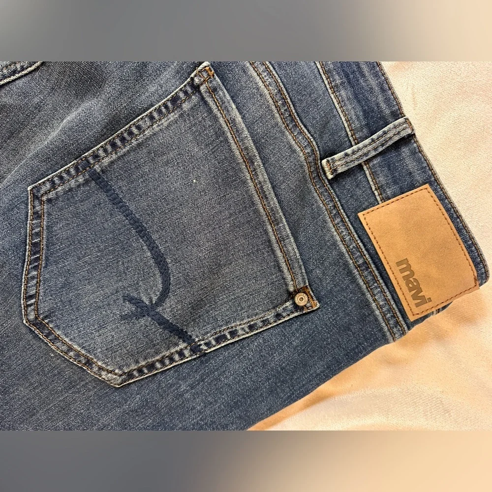 Mavi Men's Dark Blue Athletic Fit Cotton Jeans Size 42x32